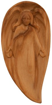 Calamita - Angelo custode in legno ulivo SA610 (6 cm, naturale)