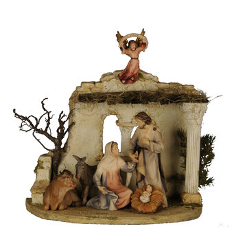 Stalla Orientale con 6 statuine SA2892 (10 cm, colore)