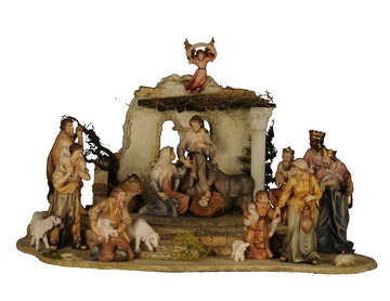 Stalla Orientale con 15 statuine SA2896 (10 cm, colore)
