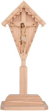 Feldkreuz klein mit klassischem Corpus SA31803 (47 cm, lasiert)