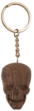 Schlüsselanhänger Skull Totenkopf Wenge SA9402 (3 cm, natur)
