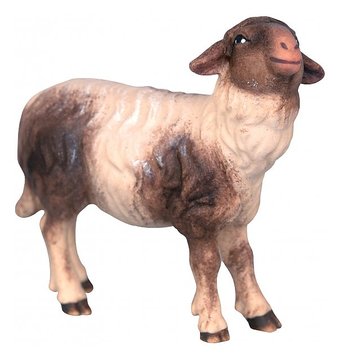 Schwarzez Schaf weiß gefleckt SA29626 (10 cm, lasiert)