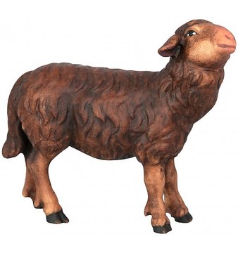 Schwarzes Schaf stehend SA29627 (10 cm, lasiert)