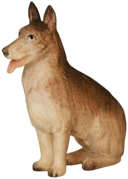 Schäferhund sitzend SA29892 (10 cm, lasiert)