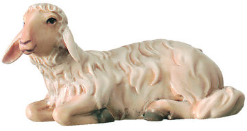 Schaf liegend AR854 (8 cm, lasiert)
