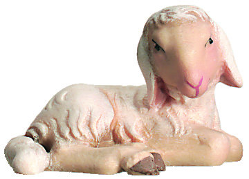 Lamm liegend AR863 (8 cm, lasiert)