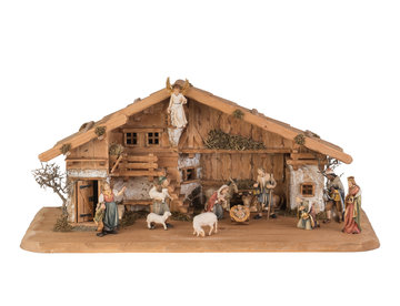 Set Tiroler Bauernkrippe 14teilig PKTB01 (8 cm, lasiert)