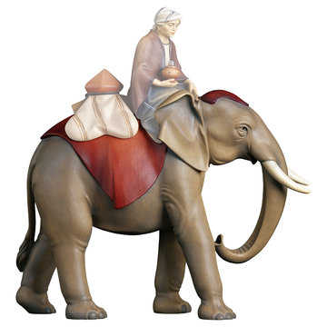 RE Elefante in piedi UP800024 (10 cm, colore)