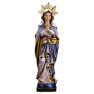 Madonna Immacolata Betend mit Schein UP050100 (10 cm, lasiert)