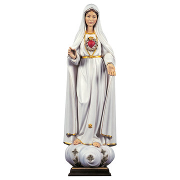 Herz-Maria Statue Maria Unbefleckte & Krone Holzschnitzereien und Krippen  aus Gröden - Demetz Patrick