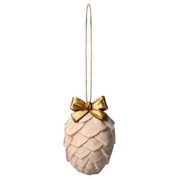 Pigna Cirmolo con fiocco con filo oro UP360001F-52 (6 cm, colore)