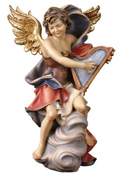 Angel on cloud with harp UP160002 (7,87", color)