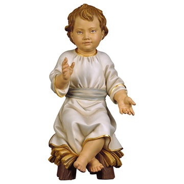 Gesù Bambino seduto su culla UP745000 (10 cm, colore)