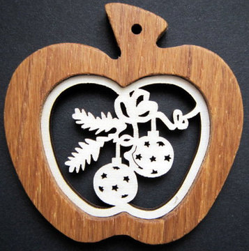 Apple with balls 508614-007-5 (2,76", natural)