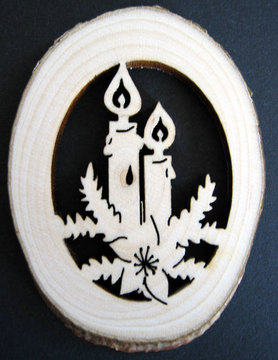 Tree disk with candles 509188 (2,36", natural)
