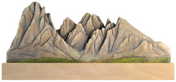 Langkofelgruppe Relief BWSASR (8 cm, lasiert)