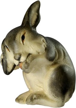 Rabbit with paw on the ear BW6411 (0,75", color)