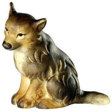 Wolf puppy seating BW6737 (0,71", color)