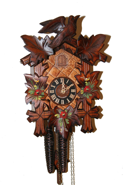 orologio a cucu - orologi della foresta nera - orologio cucù dipinto -  orologio in legno